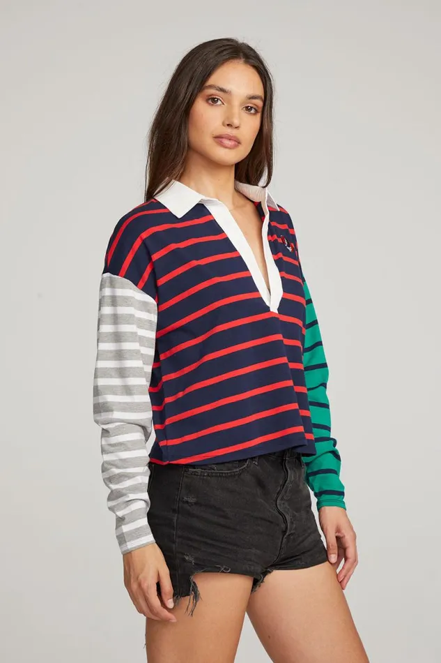 Womens Tops Chaser Brand Grateful Dead Stealie Rugby Shirt