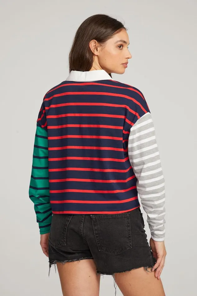 Womens Tops Chaser Brand Grateful Dead Stealie Rugby Shirt
