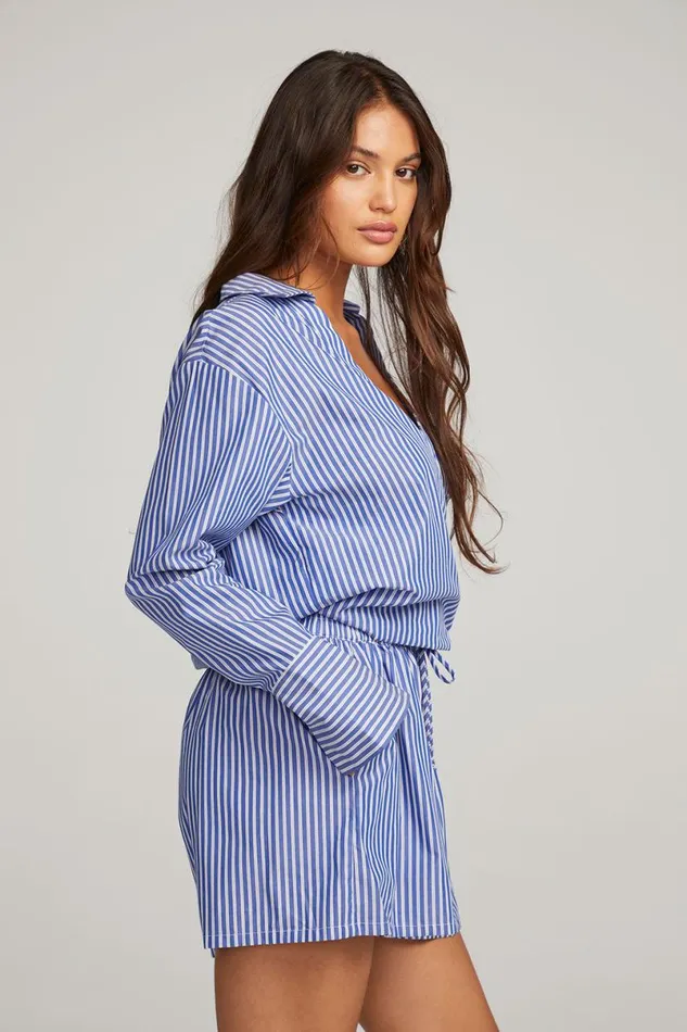 Womens Tops Chaser Brand Haley Marmont Stripe Blouse