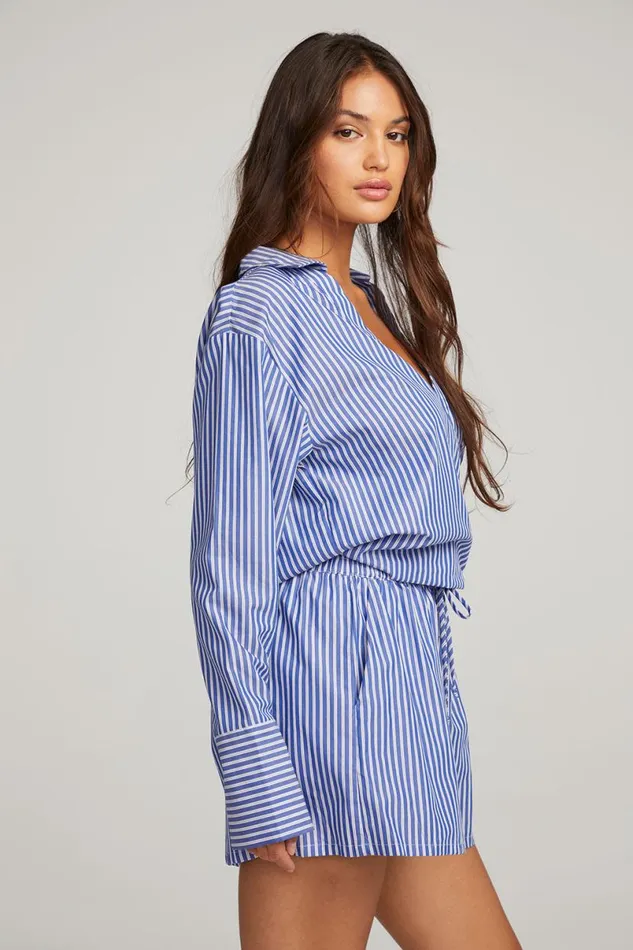 Womens Tops Chaser Brand Haley Marmont Stripe Blouse