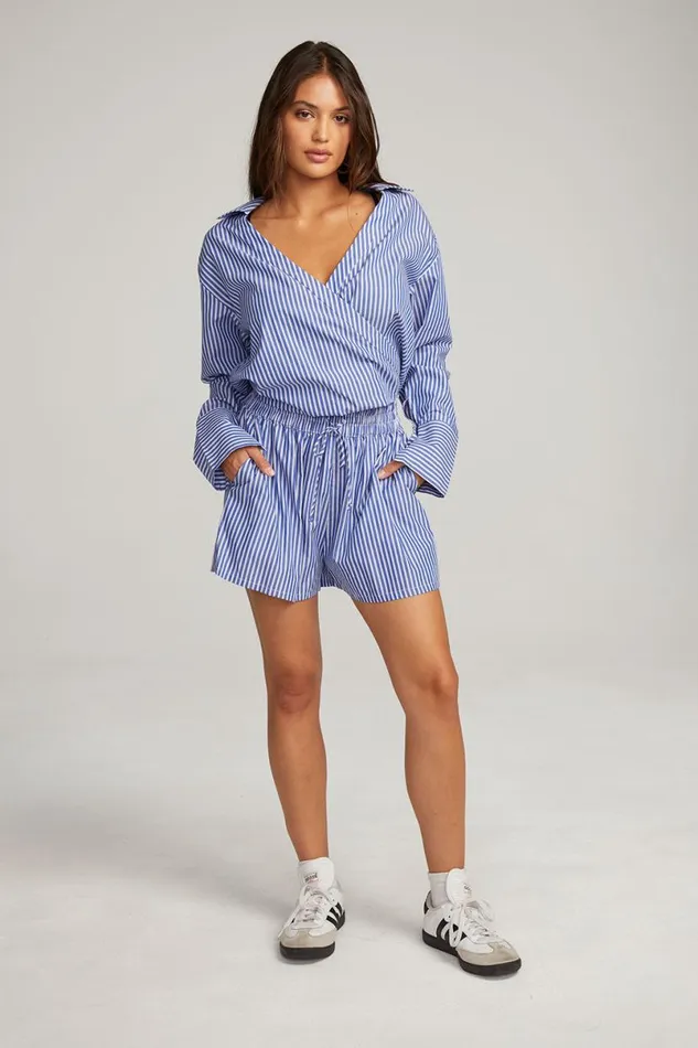Womens Tops Chaser Brand Haley Marmont Stripe Blouse