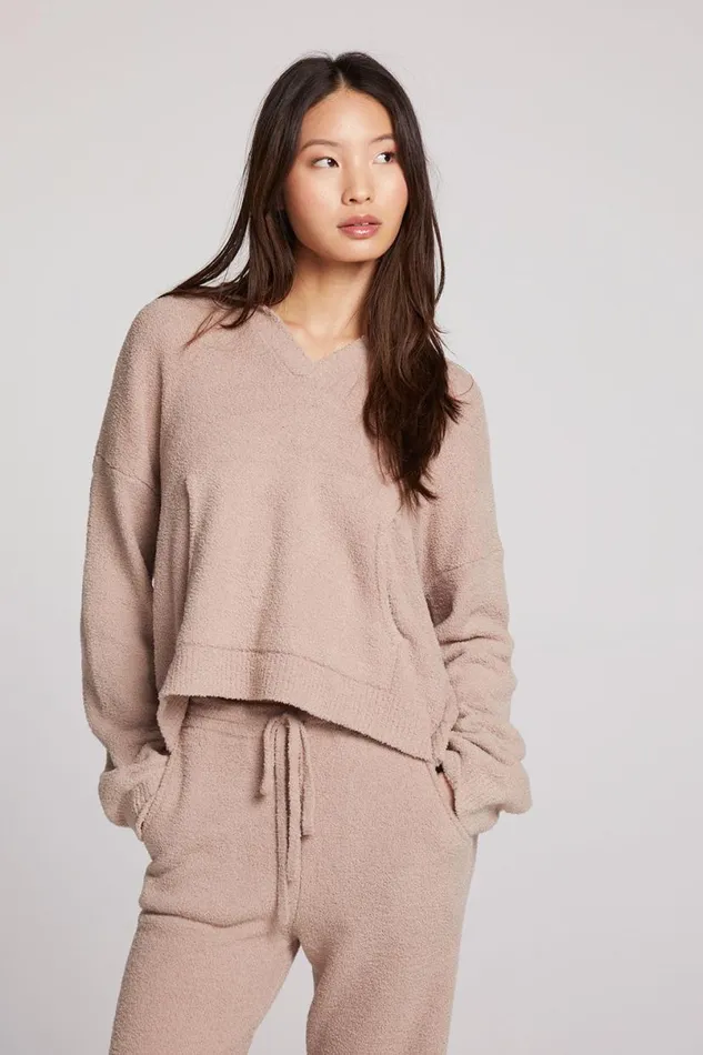 Womens Tops Chaser Brand Hazen Toasted Coconut Pullover