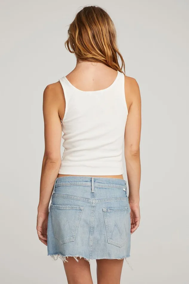 Womens Tops Chaser Brand Lander White Tank