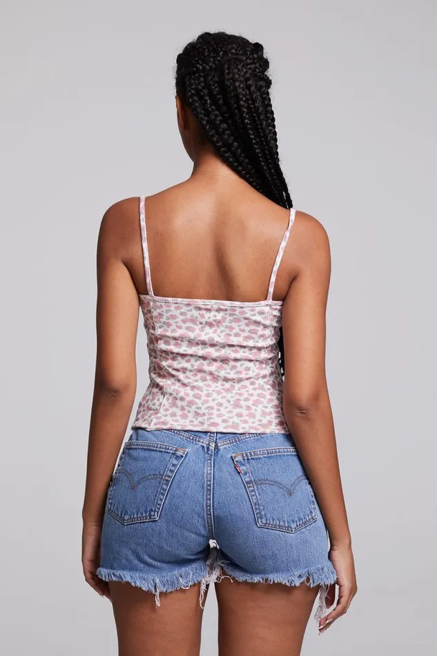 Womens Tops Chaser Brand Mercato Ditsy Rose Floral Tank Top