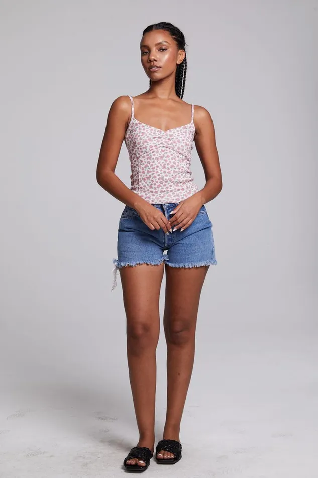 Womens Tops Chaser Brand Mercato Ditsy Rose Floral Tank Top