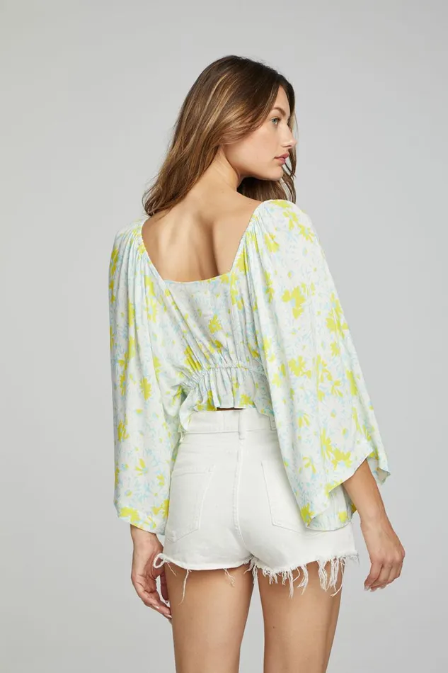 Womens Tops Chaser Brand Monarch Crop Top 8211 Daisy Floral Print