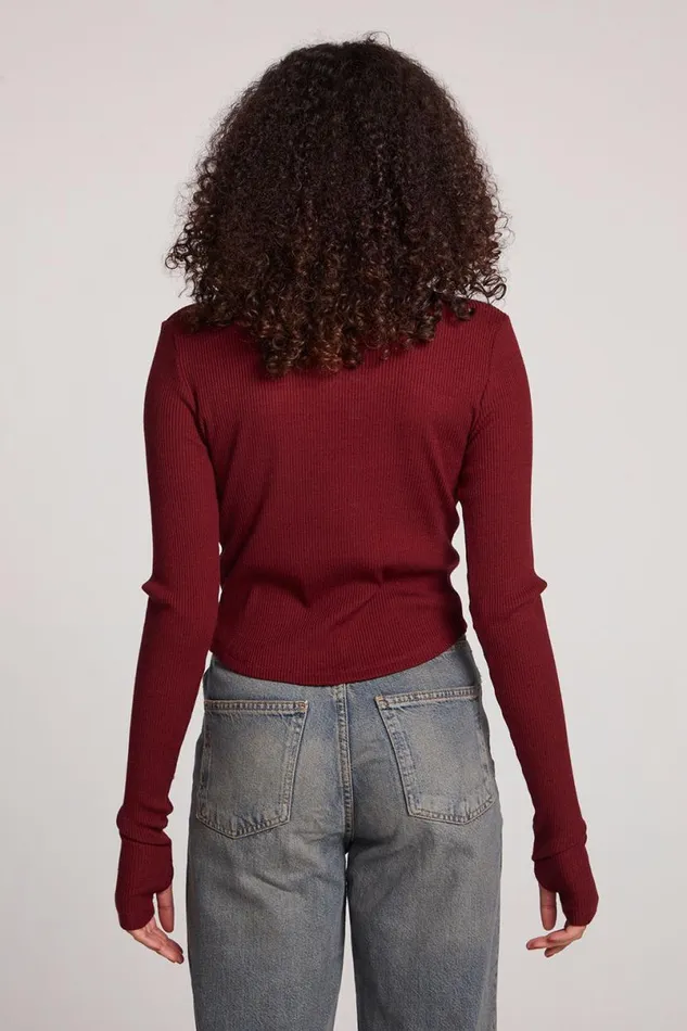 Womens Tops Chaser Brand Nahalll Fig Long Sleeve