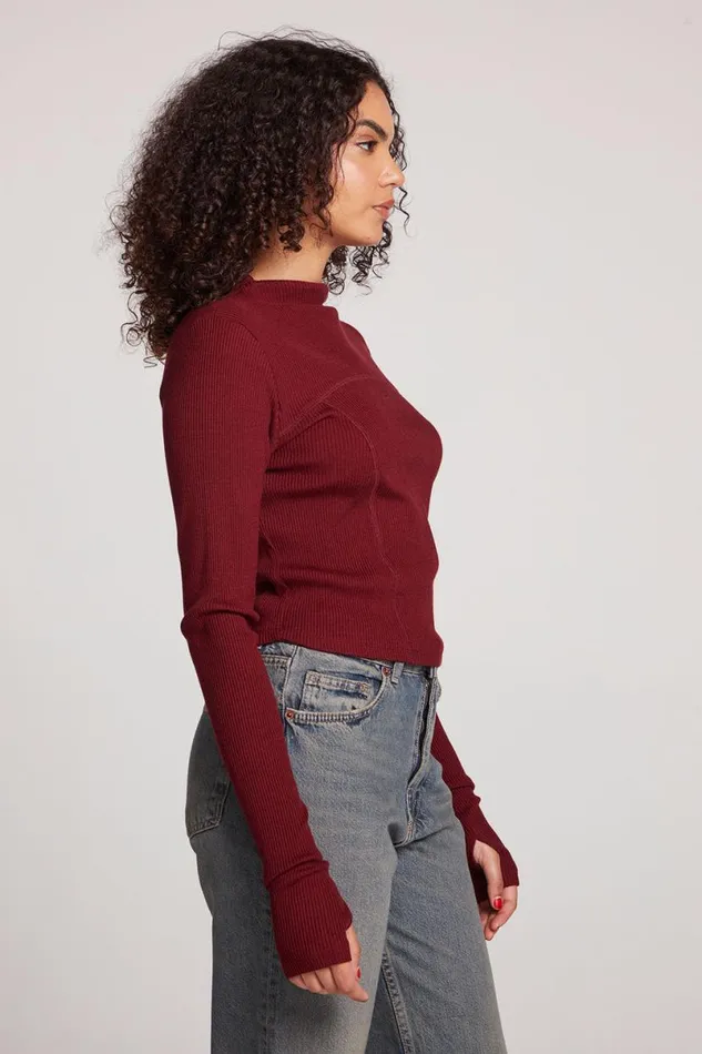 Womens Tops Chaser Brand Nahalll Fig Long Sleeve
