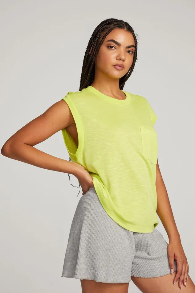 Womens Tops Chaser Brand Odessa Citron Tee
