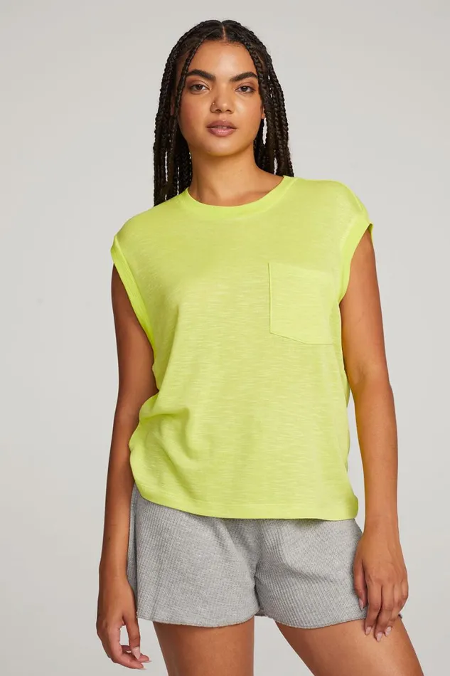 Womens Tops Chaser Brand Odessa Citron Tee