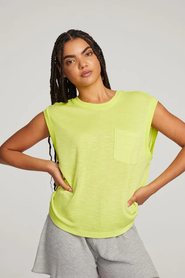 Womens Tops Chaser Brand Odessa Citron Tee