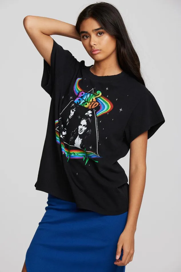 Womens Tops Chaser Brand Pink Floyd 8211 Rainbow Dark Side Of The Moon