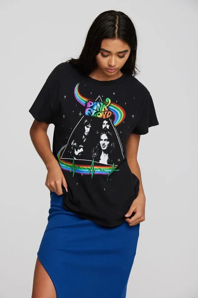 Womens Tops Chaser Brand Pink Floyd 8211 Rainbow Dark Side Of The Moon