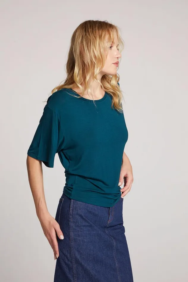 Womens Tops Chaser Brand Portola Dark Sea Short Sleeve