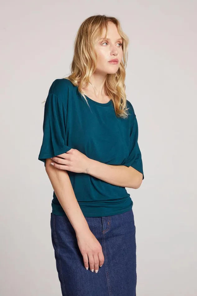 Womens Tops Chaser Brand Portola Dark Sea Short Sleeve