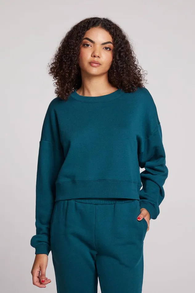 Womens Tops Chaser Brand Scarlet Dark Sea Pullover