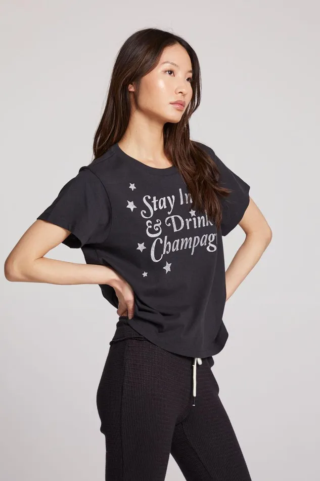 Womens Tops Chaser Brand Stay In Stars Tee