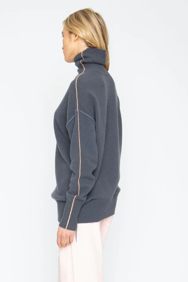 Womens Tops Chaser Brand Turtle Sweater 8211 Charbon
