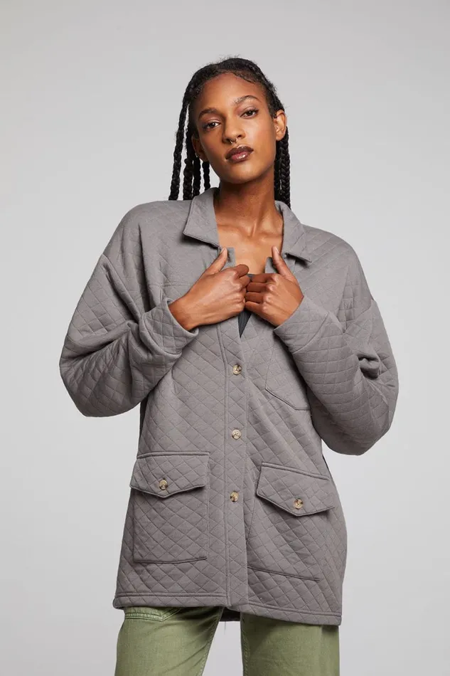 Womens Tops Chaser Brand Yoko Foggy City Jacket