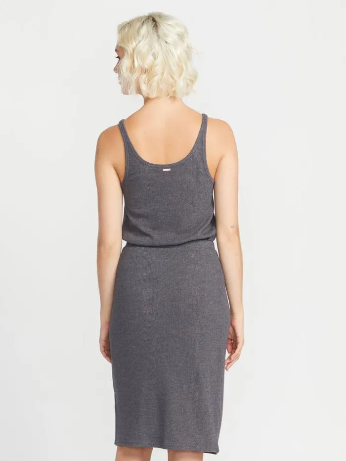 Womens Tops Volcom Lived In Lounge Rib Tank 8211 Rinsed Black
