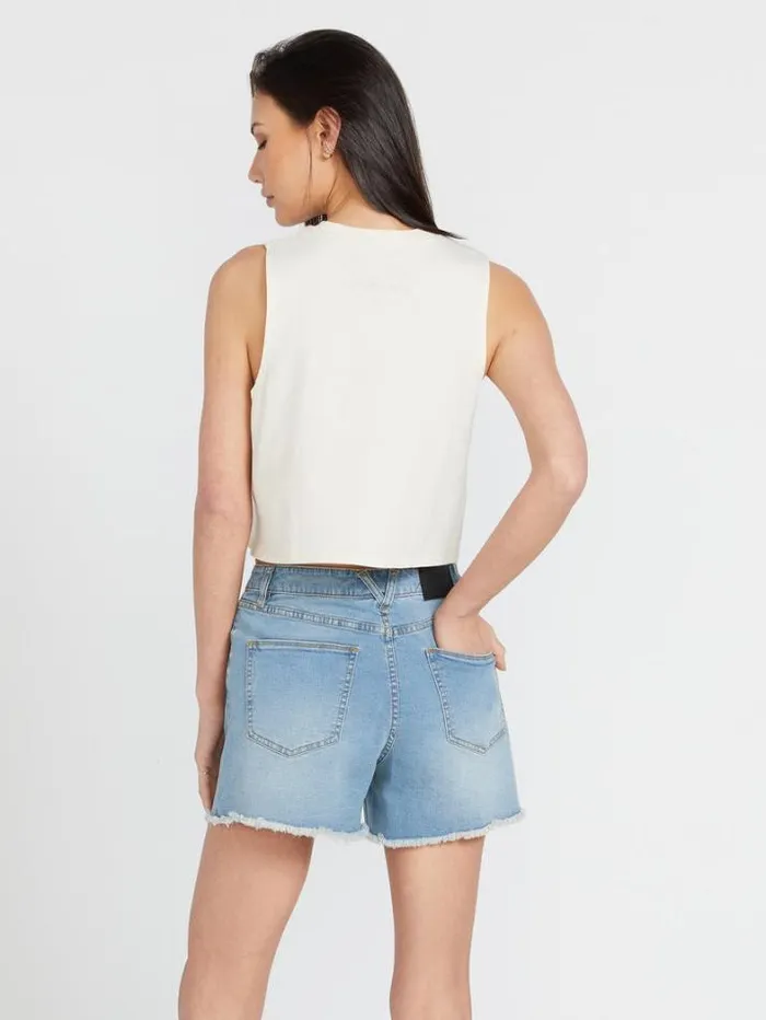 Womens Tops Volcom Stone Hour Crop Tank 8211 Cloud