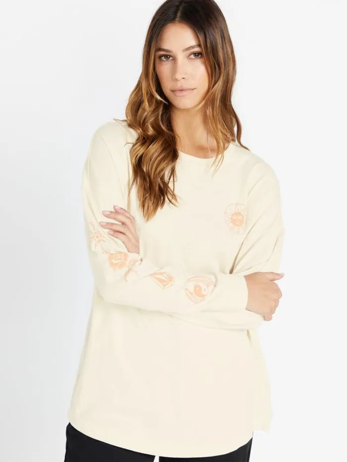 Womens Tops Volcom Werkin Doubles Long Sleeve Shirt 8211 Cloud