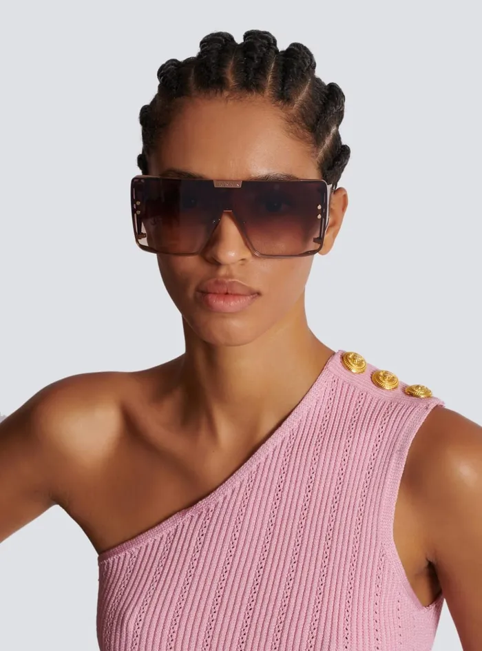 Wonder Boy Sunglasses Brown WomenMen Balmain Eyewear