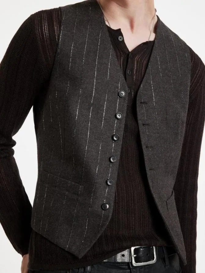 WOOSTER VEST Chocolate Clothing John Varvatos Suiting WOOSTER VEST Chocolate Clothing John Varvatos Suiting