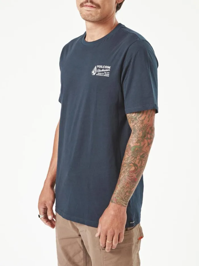 Workwear TShirts and Tanks Volcom Workwear Short Sleeve Tee 8211 Navy