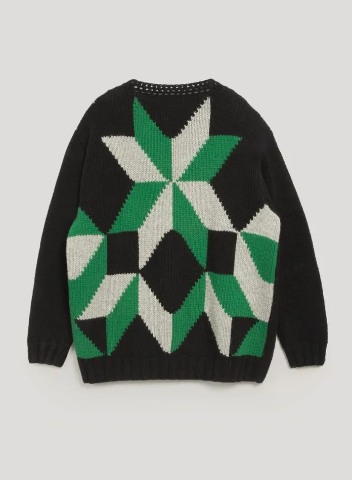 YMC Appalachian Cardigan Black Mens Knitwear