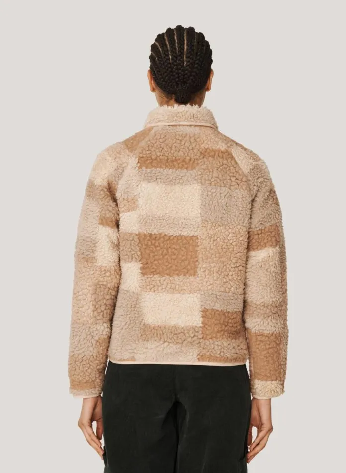 YMC Beach Fleece Jacket Natural Multi Womens Outerwear
