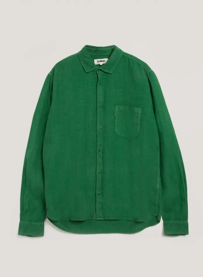 YMC Curtis Shirt Green Mens Shirts