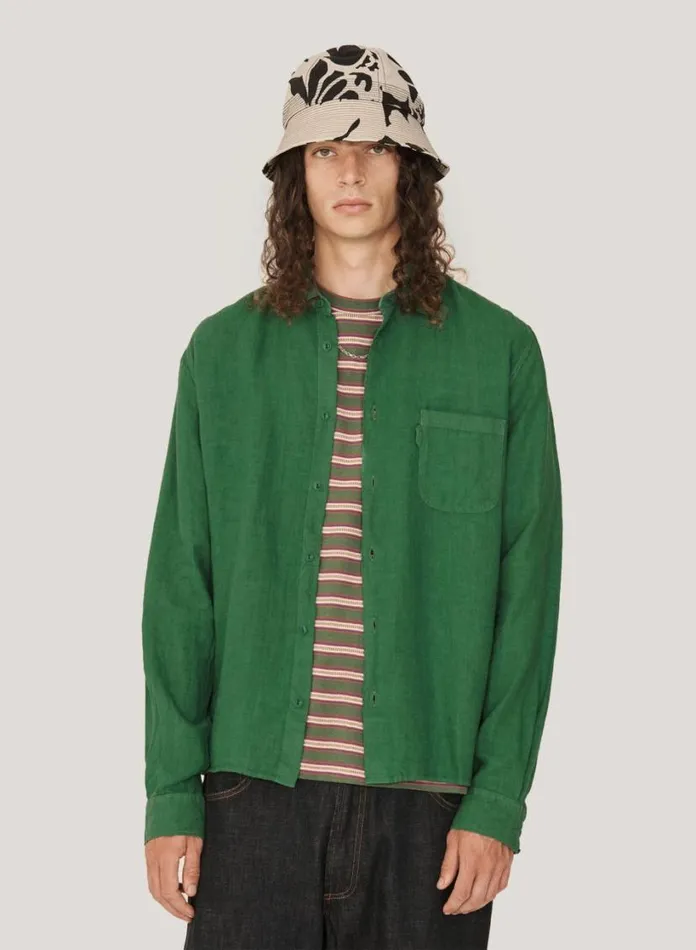 YMC Curtis Shirt Green Mens Shirts