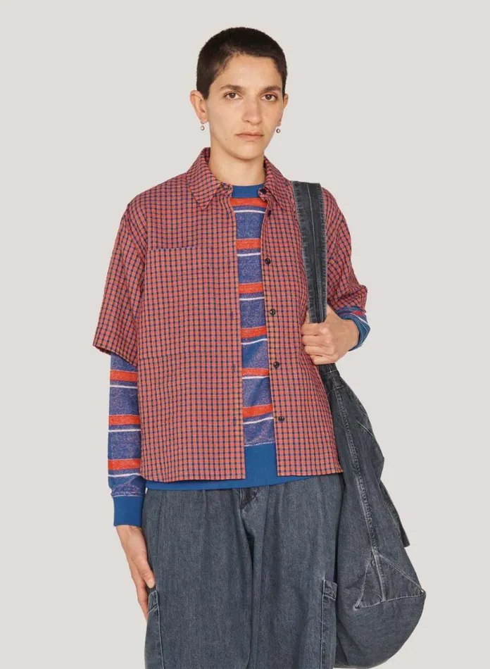 YMC Eva Shirt Red Multi Womens Shirts