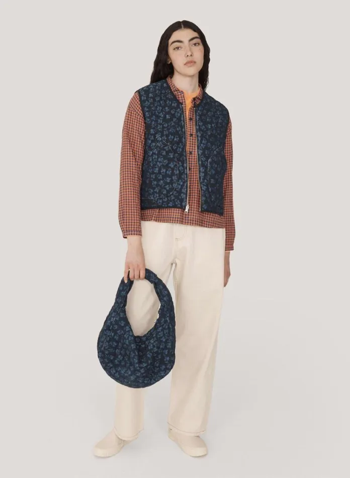 YMC Jackie Gilet Blue Multi Womens Outerwear