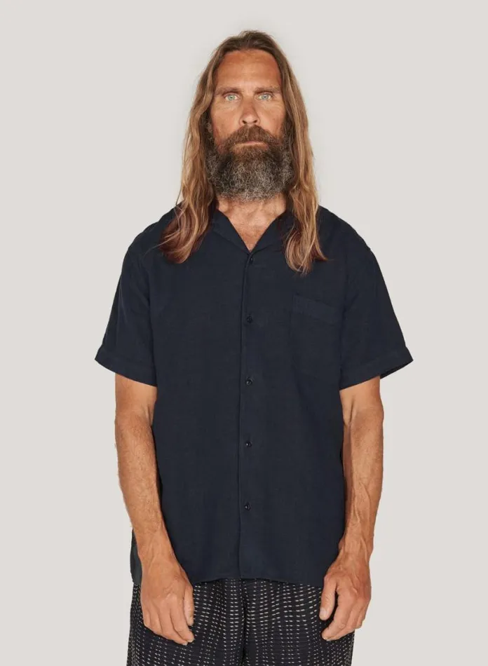 YMC Malick Shirt Navy Mens Shirts