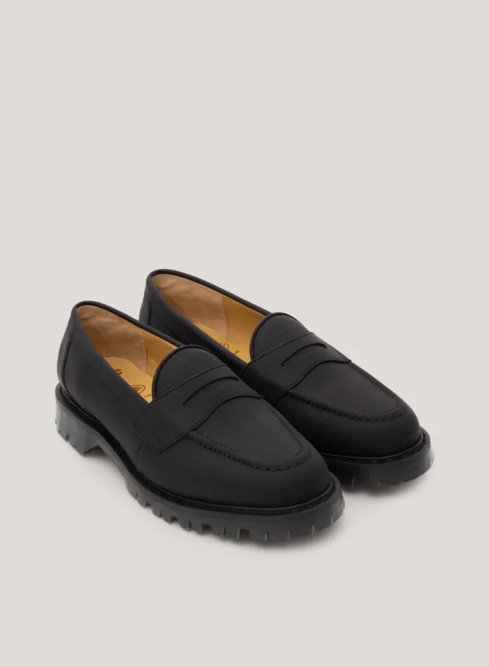 YMC Solovair X Penny Loafer Black Womens Footwear