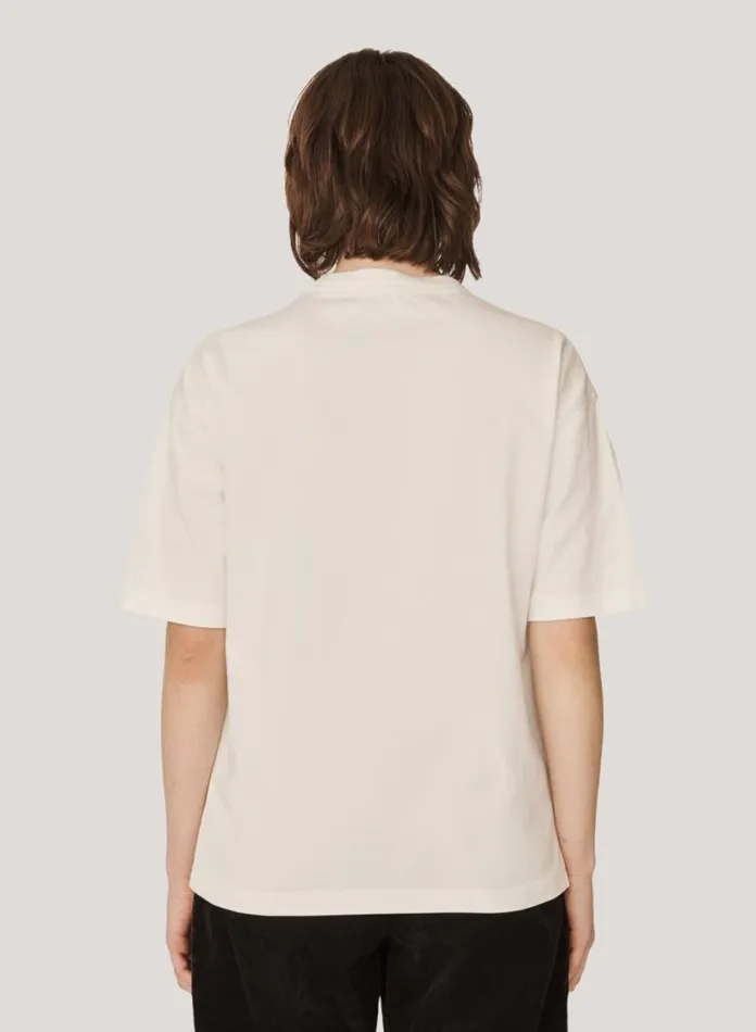 YMC Triple Embroidered TShirt Ecru Womens TShirts