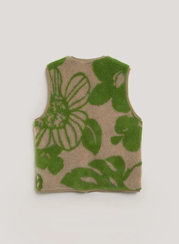 YMC Utah Waistcoat Green Multi Mens Outerwear