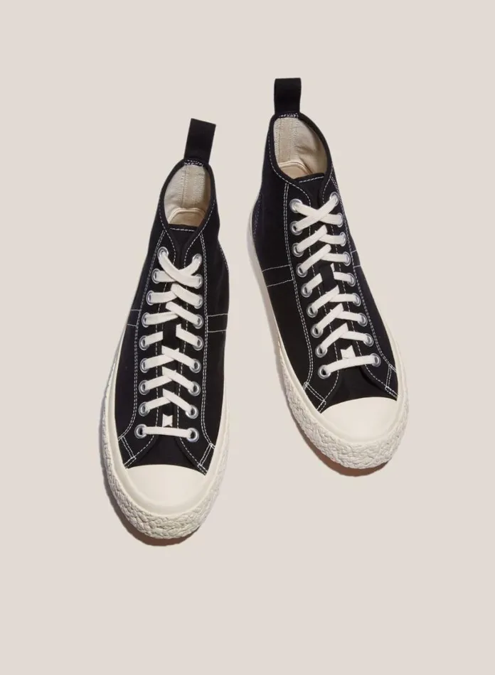 YMC Vulcanised High Top Sneakers Black Mens Footwear