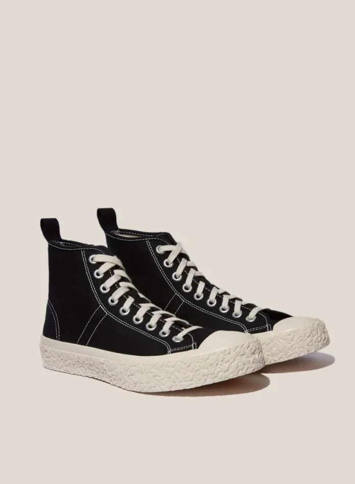 YMC Vulcanised High Top Sneakers Black Mens Footwear