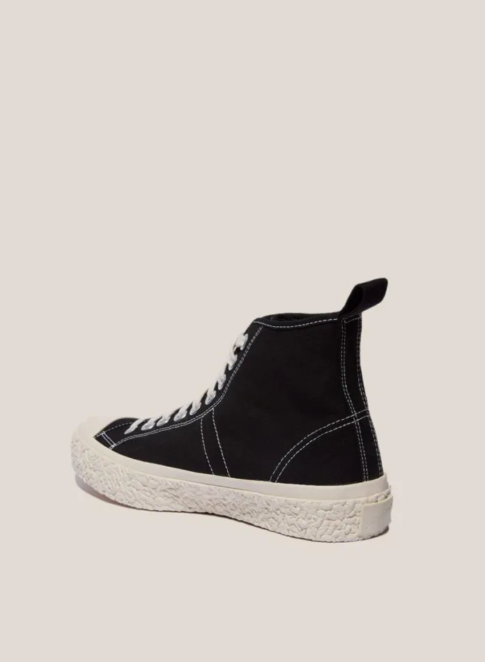 YMC Vulcanised High Top Sneakers Black Mens Footwear