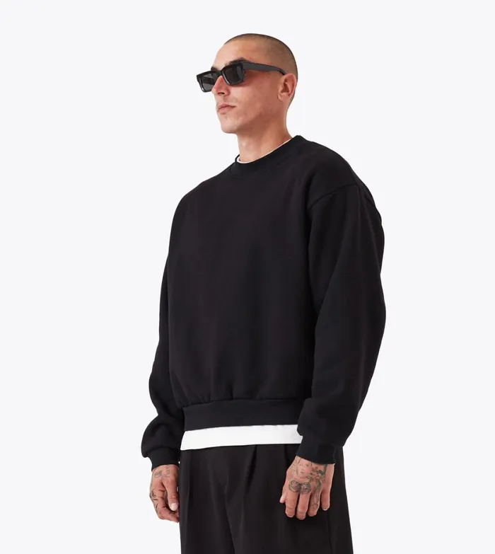 Zanerobe Hoodies and Sweaters Men Box Crew Black