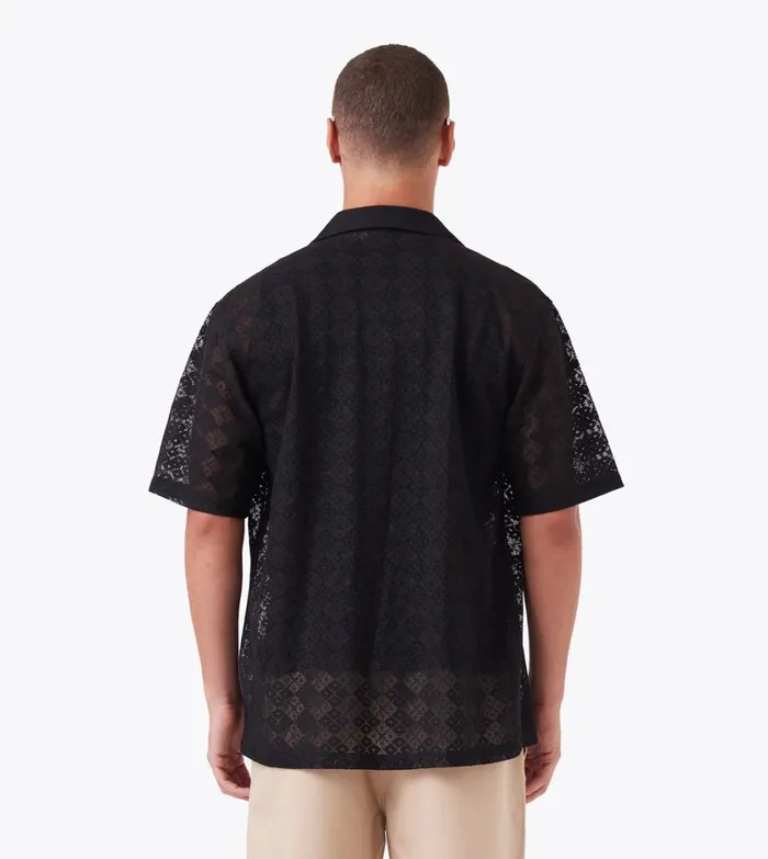 Zanerobe Shirts Men Lace Holiday SS Shirt Black