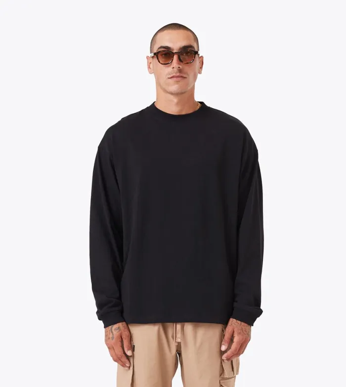 Zanerobe Tees and Tanks Men Ceramic Box LS Tee Black