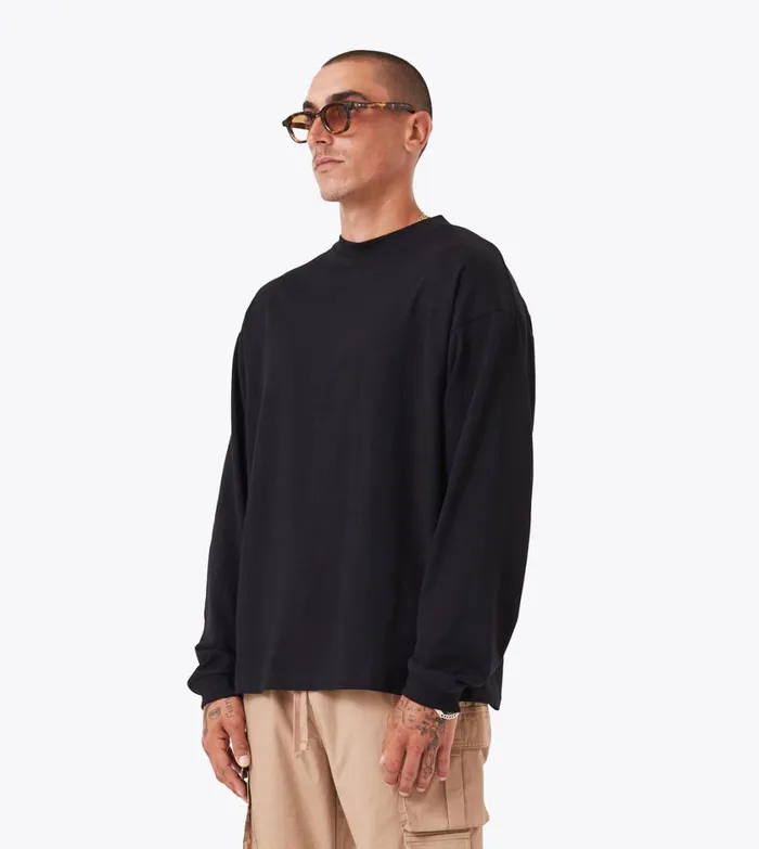 Zanerobe Tees and Tanks Men Ceramic Box LS Tee Black