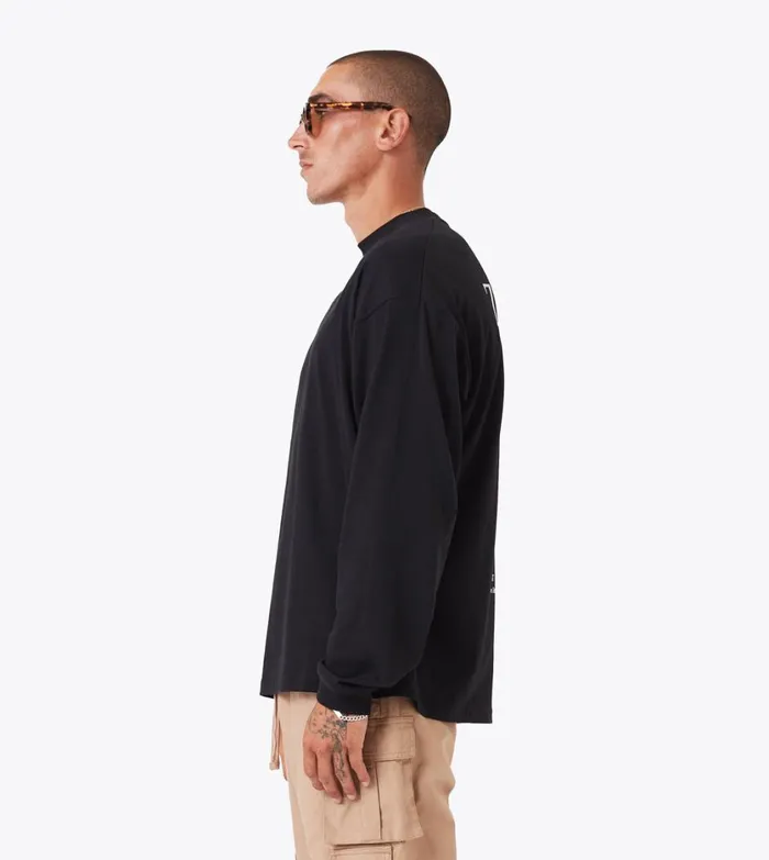 Zanerobe Tees and Tanks Men Ceramic Box LS Tee Black