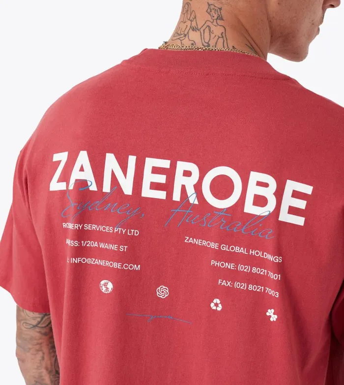 Zanerobe Tees and Tanks Men ZR Box Tee Cherry