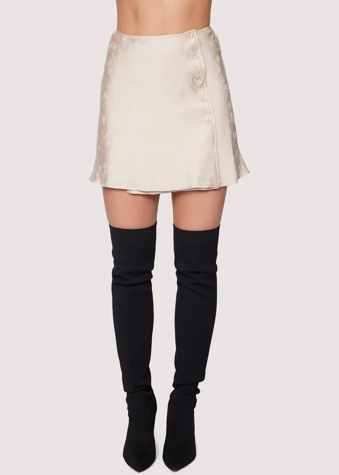 Zephyr Lily Mini Skirt Silver Women Lost Wander Skirts