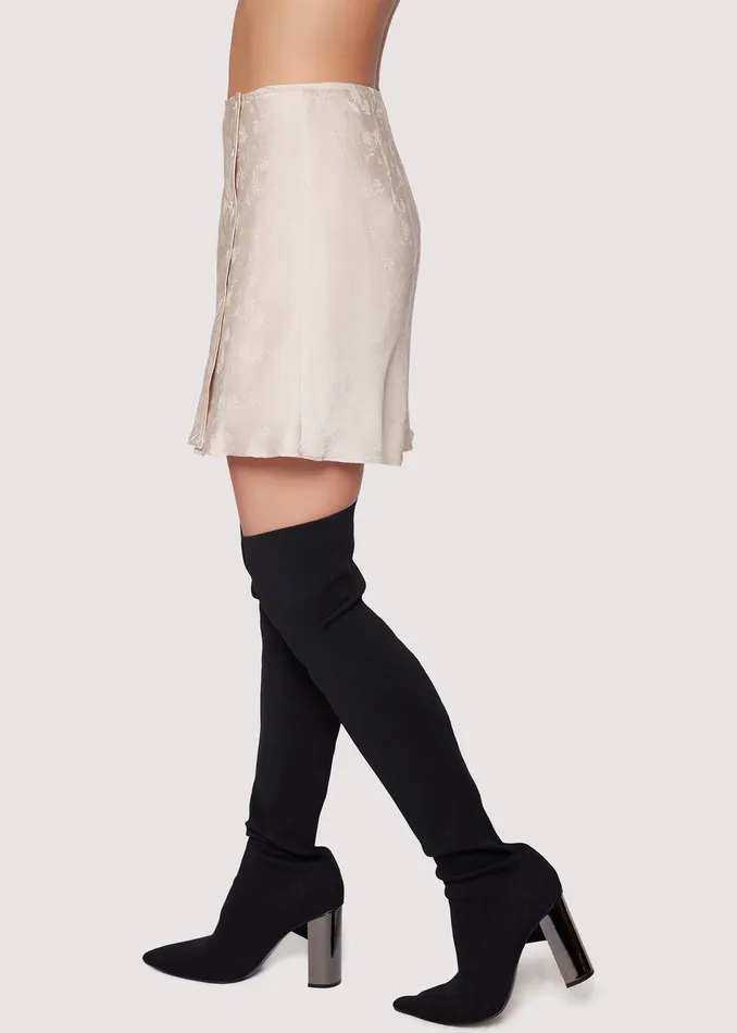 Zephyr Lily Mini Skirt Silver Women Lost Wander Skirts